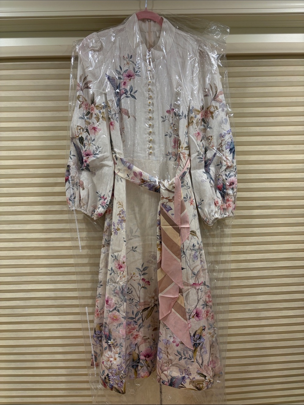 NWOT Zimmermann Floral Print Midi Linen Dress Size AU 0/1/2/3 - Picture 7 of 13